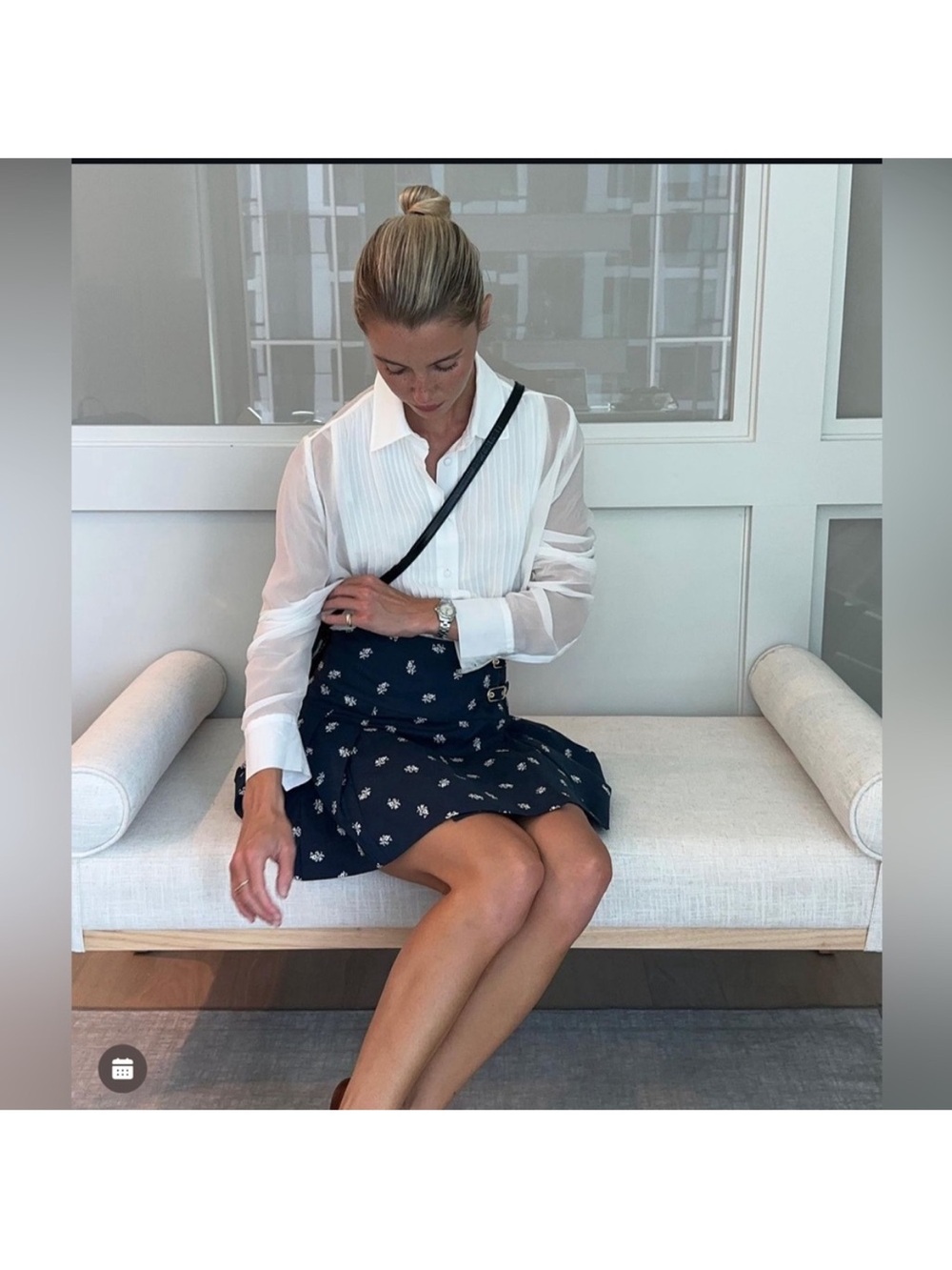 hill house inola skirt navy autumn